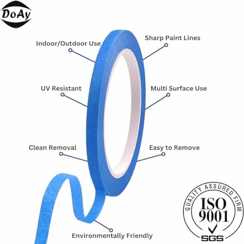 Image of Blue Painters Tape 1 /4 Inches x 30 Yards - Multi Surface Use - 120 Yards Total - 4 Rolls