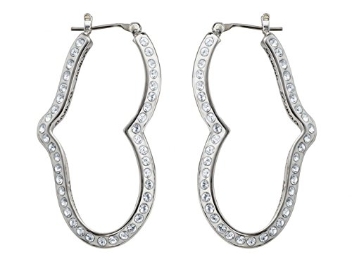 Preisvergleich Produktbild GUESS Damen-Creolen Edelstahl rhodiniert Kristall Zirkonia weiß UBE41206