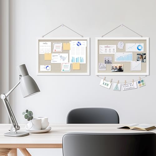 image for DAHAPYBOO Cork Board with Linen White,Bulletin Board 17