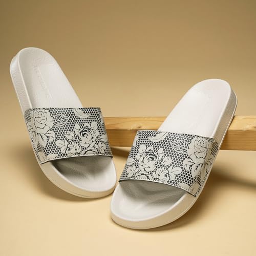 Image of Red Tape Womens Sliders in Slate Blue | Casual Pool Sliders | SLATE BLUE | 3 UK