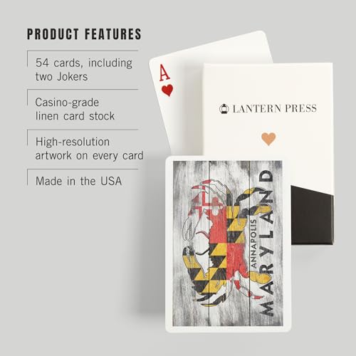 Lantern Press Annapolis Maryland, Naipes Poker 52 miniatura 3