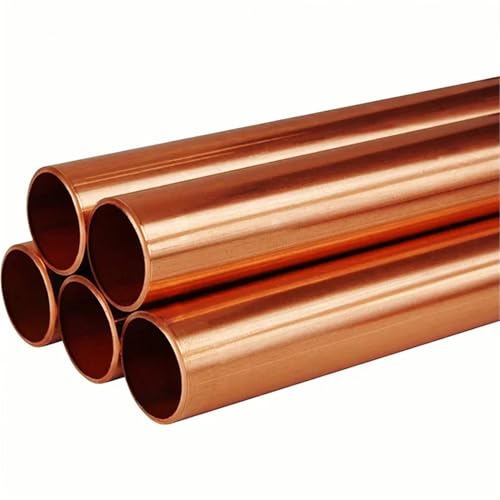 Tubo de cobre de 500 mm, grosor de pared de 0,5 mm (5,5 mm de diámetro exterior, 4,5 mm de diámetro interior), versátil, ligero, para fontanería, HVAC, proyectos de bricolaje, una sola pieza para