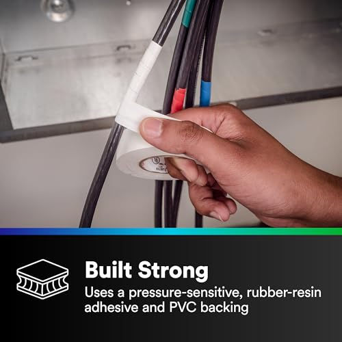 3M Scotch Vinyl Color Coding Electrical Tape 35, 3/4 in x 66 ft, Premium Grade, Flame Retardant, UV Resistant, Electrical and Mechanical Protection, Brown, 7 mil, 1 Roll