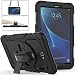 Samsung Galaxy Tab A 10.1 Case 2016 with Screen Protector, SM-T580/T585 Herize Heavy Duty Shockproof Rugged Protective Case for Kids with Stand, Hand Strap& Shoulder Strap for Tab A 10.1 Cover Black