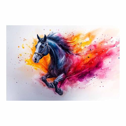 Art de cheval affiche rustique magenta 70x100cm TERUEA