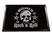 Produktbild Fussmatte Skull Welcome To Rock 'n' Roll ! Fußmatte Schmutzmatte Türabstreifer Türmatte Fußabstreifer