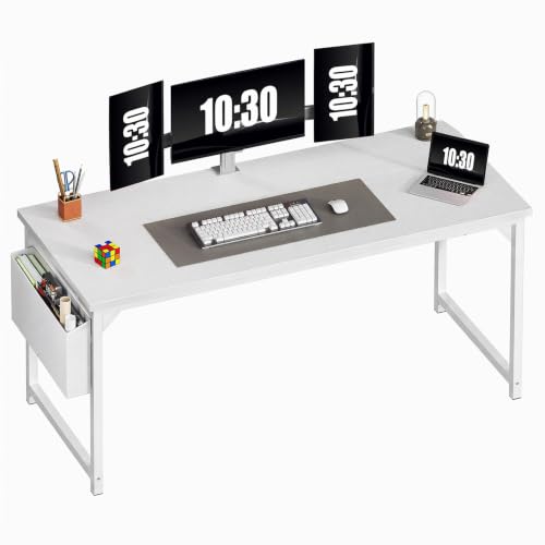 Image of OLIXIS Computer Desk, 63 Inch Gaming Desks for Home Office Small Spaces