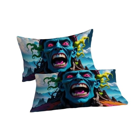 Housse de couette couleur imprimé 3D Barbare Bedding lit double - 7