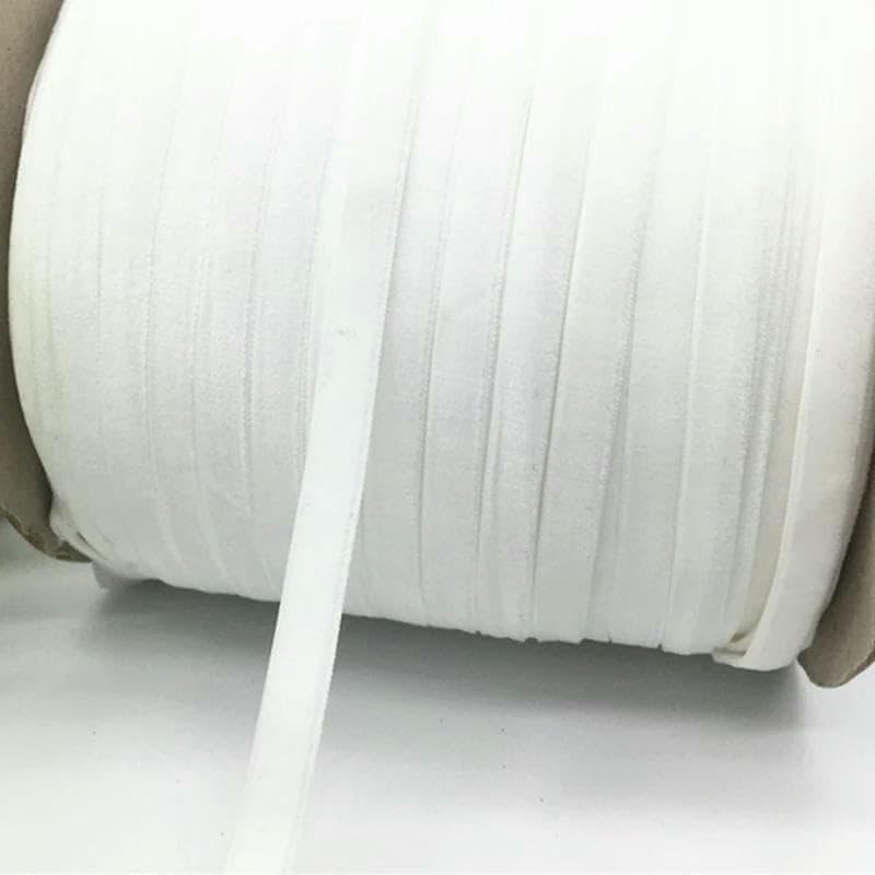 10 mm 15 mm schwarz weiß rot elastisches Samtband Hochzeitsfeier Dekoration handgemachte Verpackung Schleife DIY-weiß-10 mm 90 Yards