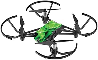 MightySkins Skin Compatible with DJI Ryze Tello Drone - Green Flames | Protective