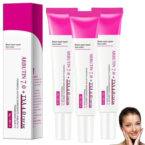 Arbutin 7%+Tranexamic Acid 4% Cream,Arbutin 7.0 Txa 4.0 Cream Original,Creme Eclaircissante Peau Noir Puissant,Creme Anti Tache Visage,Skin and Out,Niacinamide,Glutathion,Taches,Soin Visage Coréen (3)