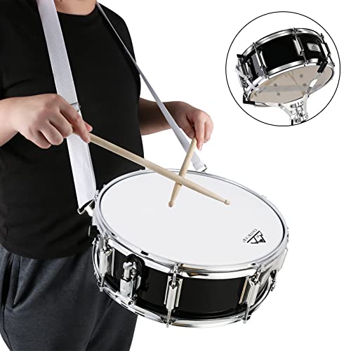 Eastrock Snare Drum 14X5.5Inch For Students,Beginners With Gig Bag, Sticks, Drum Keys,Frosted Material Drum Skin,Black #TOP3