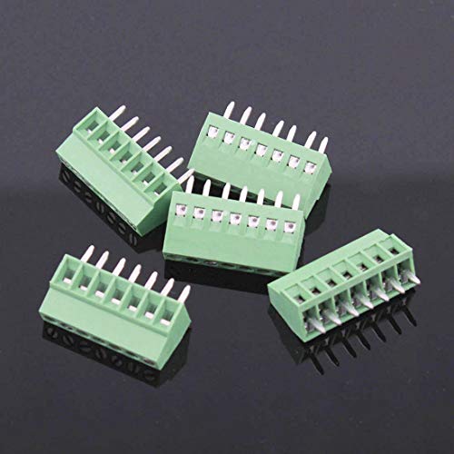 Dbparts 10Pcs 7-Pin (7 Pole) Plug-In Screw Terminal Block Connector 2.54Mm 0.1" Pitch Panel Pcb Mount Diy #TOP20