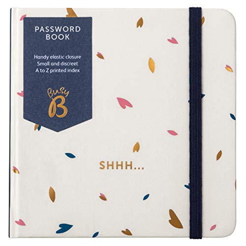 Busy B Password Book - A-Z Tabbed Notebook for Internet login Information, Pretty Petals