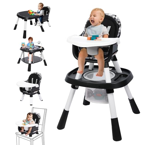 Xilingol 15-in-1 Convertible High Chair, 2-in-1 Baby Highchair & Activity Center W/Toys, Booster...