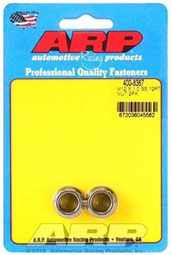 Tuercas ARP 400-8367 M12 x 1.00 SS M14 Socket 12PT para juntas y culatas