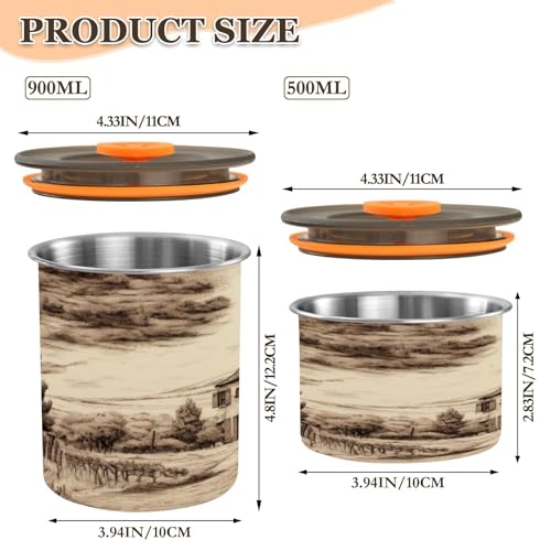 Envase para café hermético de acero inoxidable 500 ml miniatura 2