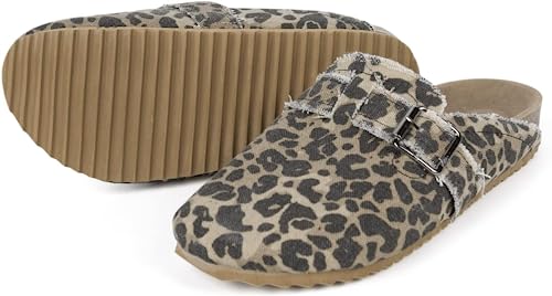 RACHAPE Canvas Loafer Women's Vintage Clogs Flat Slides Slip On Mules Shoes Low Top Backless Casual Sneakers for Walking2