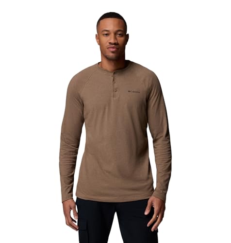Columbia Mens Thistletown Hills Raglan Henley, Delta Heather, 6X