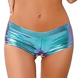 Low Rise mit breitem Gummibund, glänzende Oberfläche, Schlupfverschluss