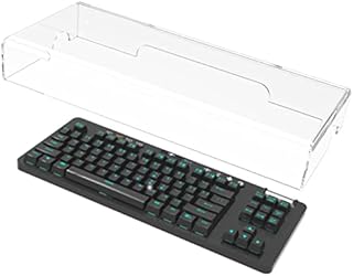 Geekria Tenkeyless TKL Keyboard Dust Cover, Clear Acrylic Keypads Cover for 80% Compact 87 Key Computer Mechanical Gaming Wireless Portable Keyboard, Compatible with Logitech G PRO, G915 TKL.
