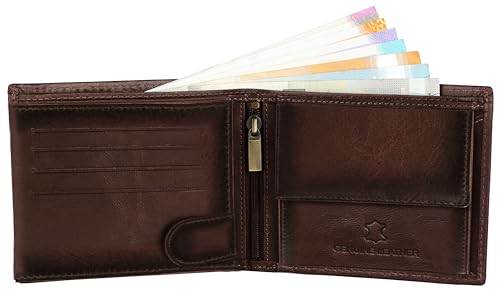 Image of WildHorn Rfid Protected Leather Wallet For Men, Brown Crunch