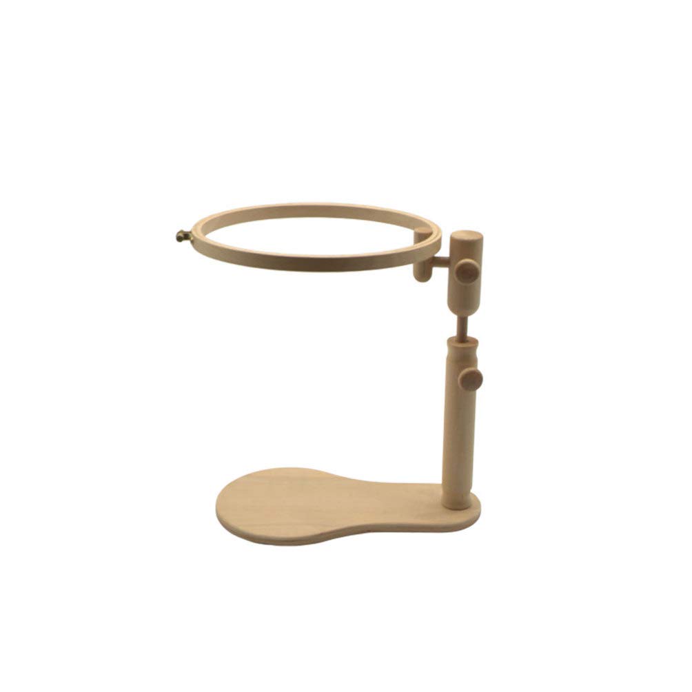 Exceart Kit De Bordado Kit Bordado 1 de Bastidor de Bordado Redondo Marco de Punto de Cruz de Madera Ajustable (Aro de de Bordado de 24 Cm de Diámetro) Mensulas De Madera Embroidery Kit