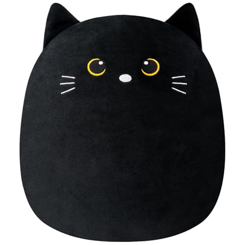 Finebee Black Cat Heating Pad 10" Plush for Cramps & Warmth