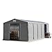 Produktbild TOOLPORT Lagerzelt Industriezelt 8x12 m Zelthalle mit Oberlicht 3,6m Seitenhöhe PVC Plane 850 N grau wasserdicht Ganzjahreszelt mit Schiebetor