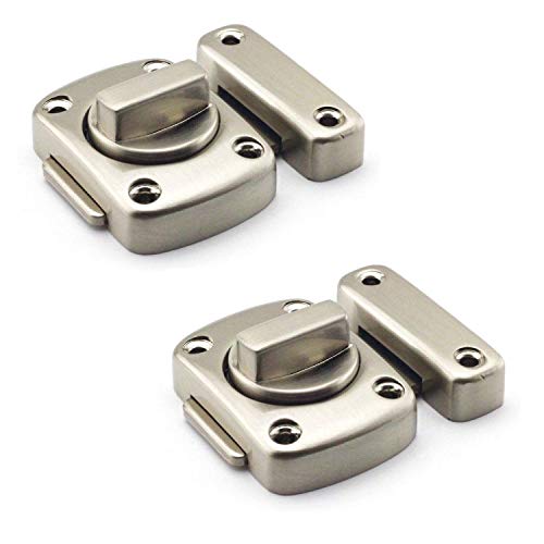 Anndason 2PCS Small Size Rotate Bolt Latch Gate Latches Door Latch Bolts Safety Door Lock
