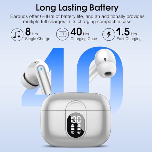 Image of Csasan Ai Translation Earbuds Real Time, Simultaneous Interpretation Translator Earbuds with 6 Translation Modes /164 Languages, No Subscription Translatior Headphones, Grey