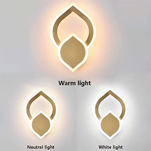 Lámpara de pared oro LED de 15W regulable para pasillo y salón modernos 6