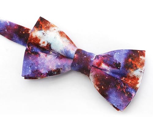 Image of Colorful Fun Pattern Pre-Tied Bow Tie Mens Floral Space Adjustable Bowtie