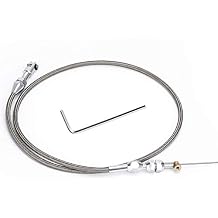 36" Stainless Braided LS Throttle Cable Kit Adjustable Accelerator Cable Compatible with 97-07 Chevrolet/Chevy LS1 Engine 4.8L 5.3L 5.7L 6.0L