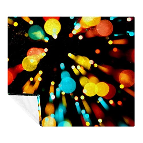 Couverture polaire légère Veilleuse Bokeh pour lit et canapé