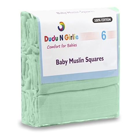DUDU N GIRLIE Newborn Muslin Cloths Pack of 6 Cover