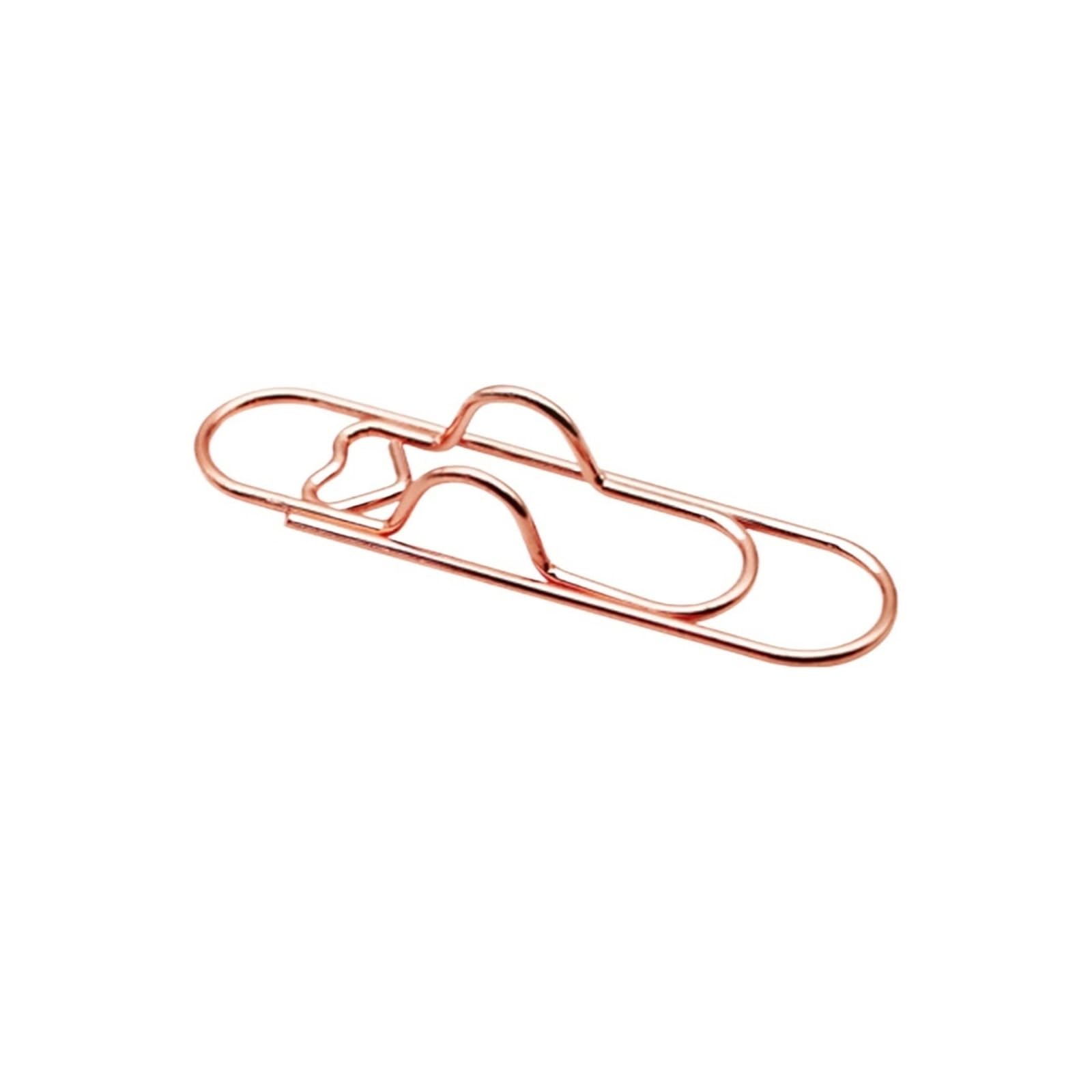 WonJoxel Pen Clip 30pcs Multi-functional Metal Love Paper Clips with Pen Holder Binder Clips Bookmark School Office Learning Supplies Stationery for Notebook Journal and Planner Vintage Brass Eff(RS)