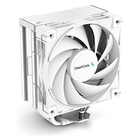 DeepCool AK400 CPU Air Cooler 220w TDP 6mm x 4 Nickel Plated Copper Heat Pipes CPU Cooler with PWM 120mm FDB Fan 1850RPM for Intel LGA 1700/1200/1151/1150/1155 AMD AM5/AM4, White Cover