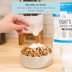 iHeartDogs Goat’s Milk for Dogs & Cats – 3-in-1 Food Topper Powder, Liquid Milk or Dog Ice Cream – Powdered Goat Milk with Probiotics