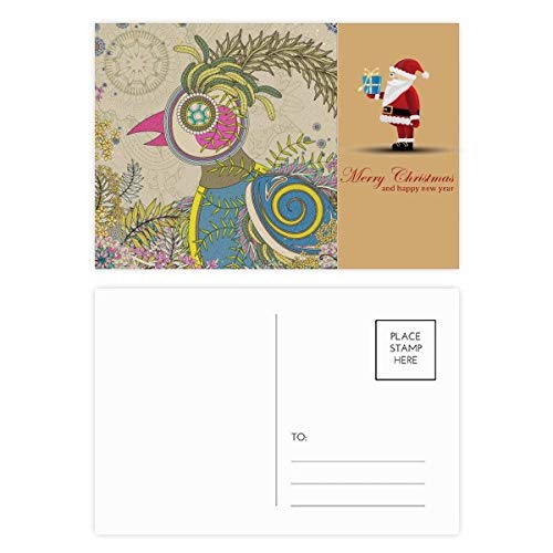 Cartes postales Faisan Doré Ukiyo-e Japon Père Noël pour correspondances de fêtes - Lot de 20