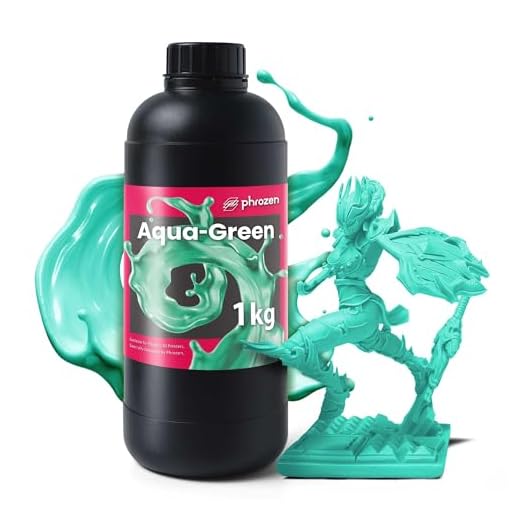 PHROZEN Resina fotopolímero de Secado UV para Impresora 3D Rapid Aqua Green Resina, 405 NM LCD para Baja contracción, impresión de Alta precisión, fácil de Imprimir e impresión rápida (1 kg)