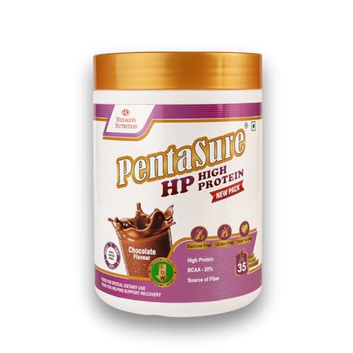 Image of PentaSure HP Whey Protein Powder | Chocolate Flavor - 400g | High Fiber Nutritional Supplement Drink | 45g Protein per 100g | Supports Muscle Strength, Recovery & Energy