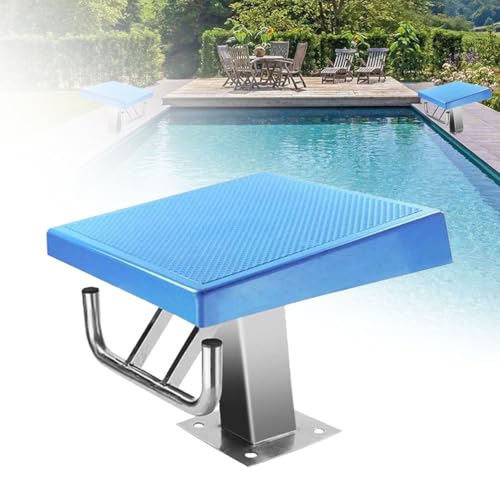 HAUJGG 1 Trampolino da Piscina con capacità di 600 libbre - for Uso Interno/Esterno - Attrezzatura Professionale for l'allenamento al Nuoto(Blue)