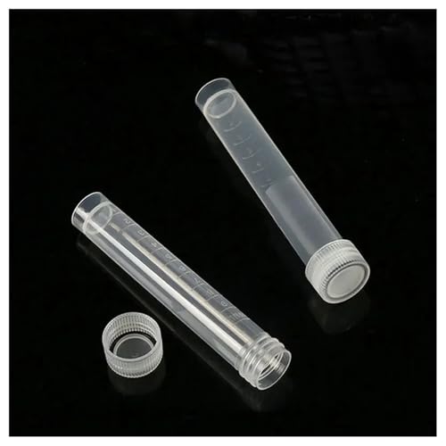 Tubes à fond plat en plastique 10 ml de laboratoire avec joint étanche en silicone