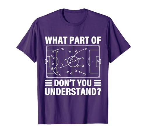 Funny What Part of Soccer Don't You Understand Soccer Coach T-Shirt, Men, Purple, X-Large