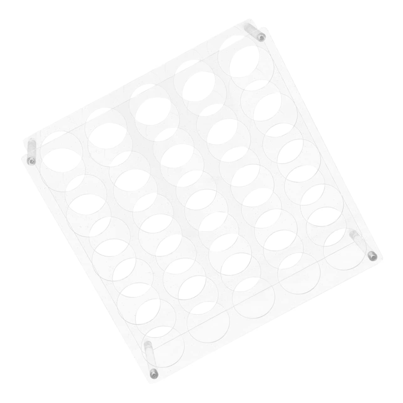 jojofuny Porta Pezzi in Vinile in Acrilico Organizer Salvaspazio a 25 Fori per 25 Pezzi Protegge e Sistema per Studio e Fai da Te