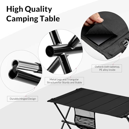 Table de camping pliante en aluminium stable contre les sols instables - 6