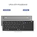 CZUR Portable Computer Keyboard with Trackpad, Rechargeable Bluetooth Keyboard with Touchpad, Wireless Ultra Slim Keyboard for PC/Laptop/Tablet/Phone, for Windows/Android