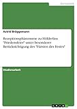  Rezeptionsphänomene
zu Hölderlins \
