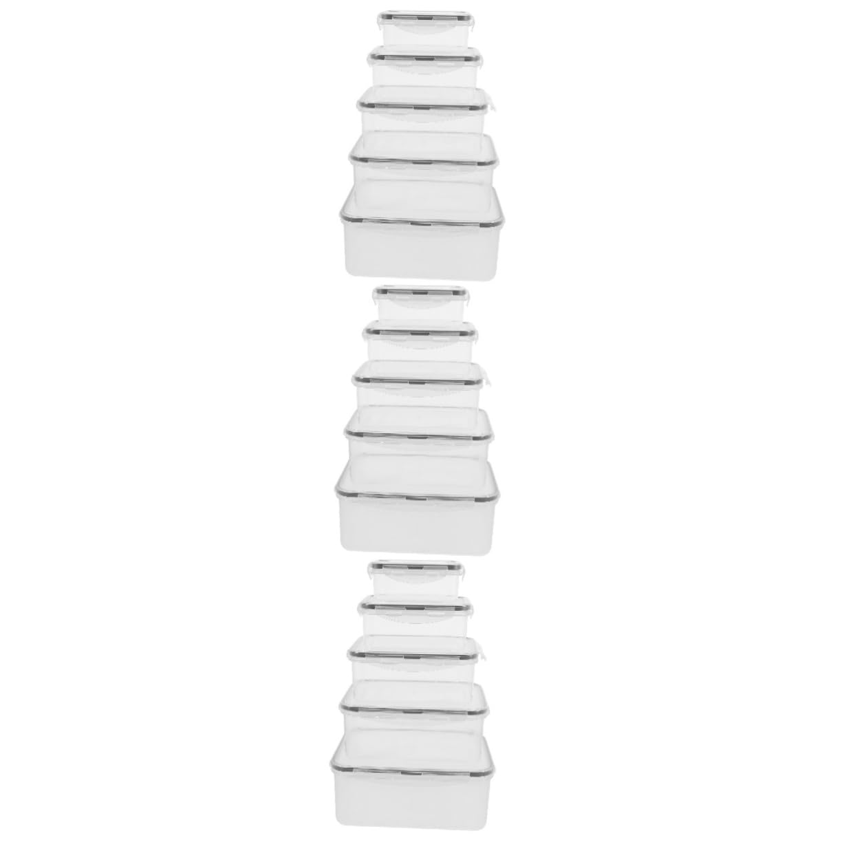 PRETYZOOM 15piezas Contenedores De Almacenamiento Para Frigorífico De Cajas Apilables Con Tapa Para Frutas Verduras y Alimentos Material Seguro y Para Refrigeradores y Congeladores